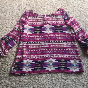 Rachel Kate Printed Blouse Size Medium